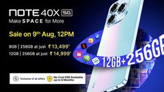 Infinix Note 40X 5G with MediaTek Dimensity 6300 SoC, 120Hz Display Launched in India