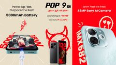 TECNO POP 9 5G with 8GB RAM Launching in India on January 8 via Amazon: Specs, Features, and Price Details