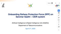 DoT Collaborates With RPF to Recover Missing Mobile Phones on Trains