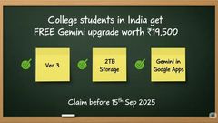 Google Is Offering Free Gemini AI Pro Access to Indian Students — Here’s What’s Included and How to Apply