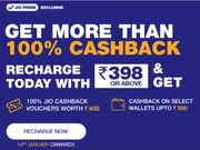 ಜಿಯೋ ಬಳಕೆದಾರರಿಗೆ ಮಾತ್ರ: ರೂ.398ಕ್ಕೆ ರೀಚಾರ್ಜ್ ಮಾಡಿಸಿ ರೂ.700 ಕ್ಯಾಷ್ ಬ್ಯಾಕ್ ಪಡೆಯುವುದು ಹೇಗೆ..!