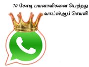 70 கோடி பயனாளிகளை பெற்றது வாட்ஸ்ஆப் செயளி