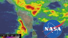 இந்தியாவில் பெய்த பருவமழையை வீடியோவாக வெளியிட்ட நாசா.!
