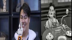 உணவு ஊட்டி விட வந்தாச்சு ரோபோ.! சார்லி சாப்ளின் காமெடிய காப்பி.!