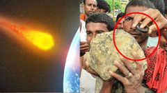வைரல்: காந்த சக்தியுடன் விவசாயி நிலத்தில் விழுந்த விண்கல்!