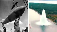 இரண்டாம் உலகப் போரில் வெடிக்காத குண்டு., நீருக்கடியில் வெடித்தது.! திடீரென வைரலான வீடியோ.!