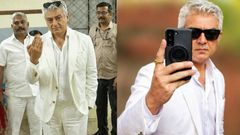 தேர்தல் நேரத்தில் அஜித் கையில் சாதாரண போன்.. ரசிகர்கள் கவனத்தை ஈர்த்தது.. எந்த மாடல்?