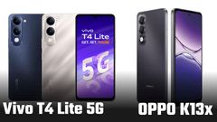 Vivo T4 Lite 5G vs OPPO K13x launch price features specifications comparison