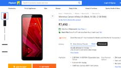 Micromax Canvas Infinity Life listed on Flipkart for Rs. 7,490