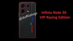 Infinix Note 30 VIP Racing Edition Renders Reveal Rear RGB Notification Stripes Design And Specifications