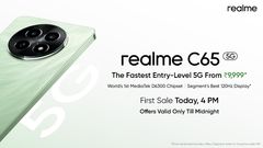 Realme C65 5G with MediaTek Dimensity 6300 SoC, 120Hz Display Launched in India: First Sale Today