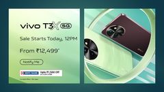 Vivo T3x 5G Goes on Sale in India at 12 noon Today via Flipkart: Check Price, Specs, Offers