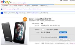 Lenovo IdeaTab A2107 Spotted on eBay.in at Rs 13,999: A Big Threat to iPad Mini?