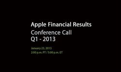 Apple to Announce Q1 2013 Earnings Today