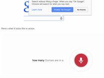 Google Chrome's “Ok Google” Voice Search Without Add-Ons Coming Soon