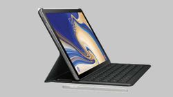Samsung Galaxy Tab S4 with optional keyboard and S Pen surfaces in press images