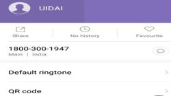 UIDAI says it has not advised telcos to save toll number on phones UIDAI says it has not advised telcos to save toll number on phones