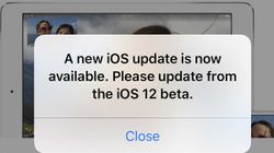 iOS 12 Beta bug pops up “Update Software” message constantly