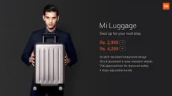 Xiaomi Mi Luggage officially launched in India for Rs 2,999 with TSA approved lock Xiaomi Mi Luggage officially launched in India for Rs 2,999 with TSA approved lock