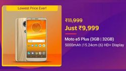 Flipkart Big Billion Day sale: Avail up to 40% discount on Motorola smartphones