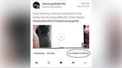 Samsung's official Twitter handle caught using an iPhone, gets trolled