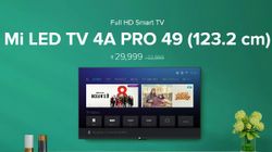 Xiaomi Mi LED TV 4A Pro 49-inch now available for Rs 29,999 on Mi.com, Flipkart, and Amazon