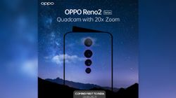 Oppo Reno 2 With 20x Digital Zoom Quad Cameras India Launch Confirmed For August 28