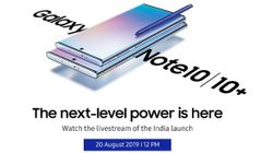 Samsung Galaxy Note 10, Note 10+ India Launch: Watch The Live Stream Here