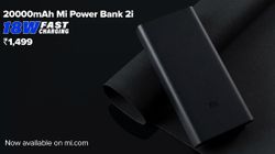 Xiaomi 20000mAh Mi Power Bank 2i Launched – Price In India, Colors, Availability And More