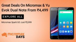 Flipkart Micromax Days Offers: Right Time To Get One With Discounts Flipkart Micromax Days Offers: Right Time To Get One With Discounts