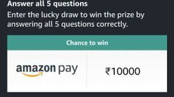 Amazon Quiz Contest Answers For April 15, 2021: Win Rs. 10,000 Amazon Pay Balance