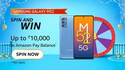 Amazon Samsung Galaxy M52 5G Spin And Win Quiz Answers: Win Up To Rs. 10,000 