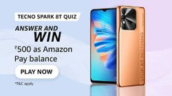 Amazon Tecno Spark 8T Quiz Answers: Win Rs. 500