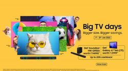 Samsung ‘Big TV’ Days Sale: Discount Offers On Best Samsung Smart TVs Samsung ‘Big TV’ Days Sale: Discount Offers On Best Samsung Smart TVs