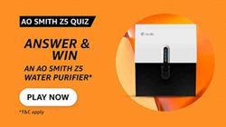 Amazon AO SMITH Z5 Quiz: Answer & Win AO Smith Water Purifier
