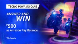 Amazon Tecno Pova 5G Quiz Answers Win Rs. 500