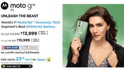 Moto G64 5G Goes on Sale in India at 12 noon Today via Flipkart: Check Price, Specs, Offers