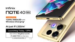 Infinix Note 40 5G with Wireless MagCharge Support Launching in India Today: Full Specs, Expected Pricing