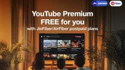 Jio is Offering Free 2-Year YouTube Premium Membership to JioFiber and AirFiber Postpaid Users