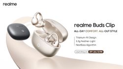 realme Buds Clip With Open-Wear Design, 11mm Drivers, 36-Hour Battery Launching in India on January 29