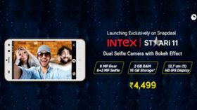 ઇન્ટેક્સ સ્ટેરી 11 રૂ. 4,499 માં ડ્યુઅલ સેલ્ફી કેમેરા સાથે