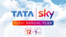Tata sky દ્વારા તેમનો નવો ફ્લેક્સી એન્યુઅલ પ્લાન એક ફ્રી મહિના સાથે લોન્ચ કરવામાં આવ્યો