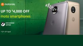 Upto Rs 4000 off, Exchange offers on Motorola smartphones 12th to 15th April Upto Rs 4000 off, Exchange offers on Motorola smartphones 12th to 15th April