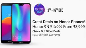 Honor Days Sale on Flipkart: (13th to 16th Dec): Get attractive discounts on Honor phones Honor Days Sale on Flipkart: (13th to 16th Dec): Get attractive discounts on Honor phones