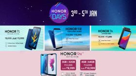 Flipkart Honor Days (Jan 3rd to 5th): Avail discounts on Honor 9 Lite, Honor 9N, Honor 7S and more