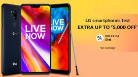 Amazon LG Smartphones Fest: Upto Rs 5000 off and EMI offers on LG V40 ThinQ, LG Q7, LG K9 and more Amazon LG Smartphones Fest: Upto Rs 5000 off and EMI offers on LG V40 ThinQ, LG Q7, LG K9 and more