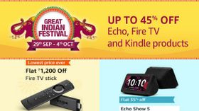 Amazon Great Indian Festival Sale 2019: Echo, Fire TV, Kindle Products Gets Massive Discounts Amazon Great Indian Festival Sale 2019: Echo, Fire TV, Kindle Products Gets Massive Discounts
