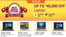 Asus, Dell, HP, Lenovo and Other Laptops gets Price Discounts on Amazon Great Indian Festival Sale Asus, Dell, HP, Lenovo and Other Laptops gets Price Discounts on Amazon Great Indian Festival Sale