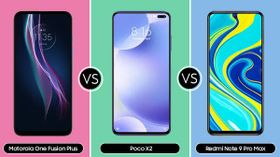 Motorola One Fusion+ Vs Poco X2 Vs Redmi Note 9 Pro Max Motorola One Fusion+ Vs Poco X2 Vs Redmi Note 9 Pro Max