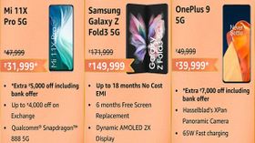 Best Triple Camera 5G Premium Smartphones Available On Amazon Great Indian Festival Sale 2021 Best Triple Camera 5G Premium Smartphones Available On Amazon Great Indian Festival Sale 2021